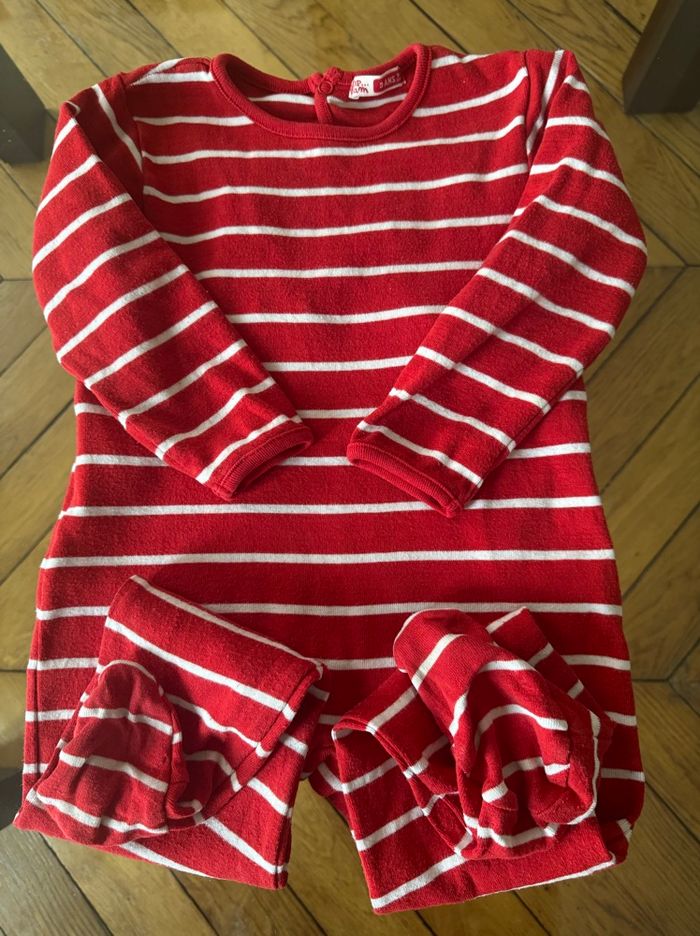 Pyjama DPAM rayures rouge