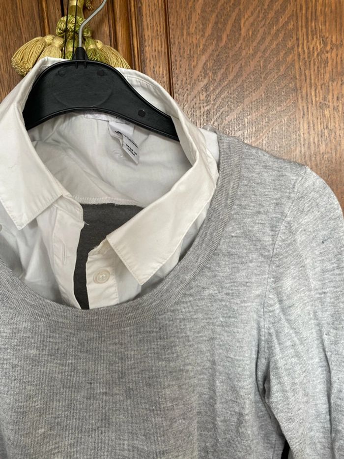 Pull gris h&m - photo numéro 2