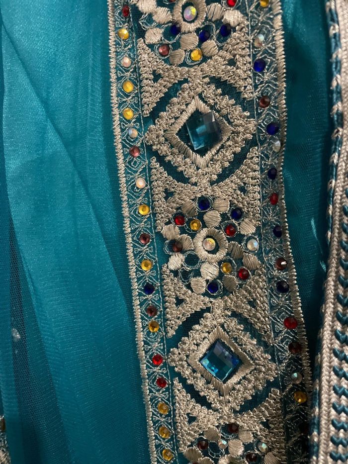 Caftan bleue émeraude - photo numéro 2