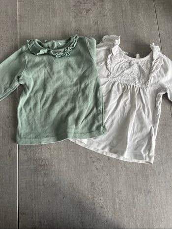 Jolie haut manche longue fille 6 mois