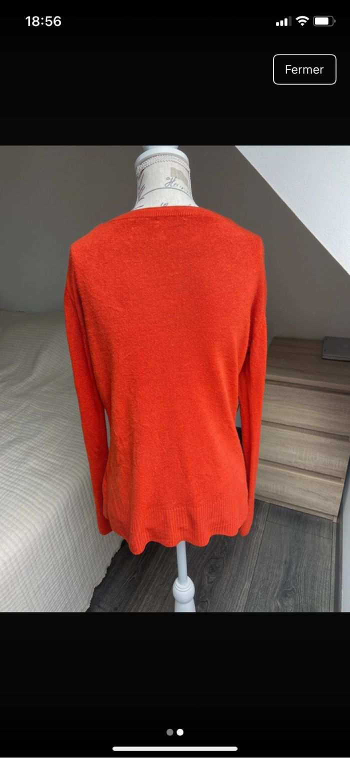 Pull col en V de marque Félino taille M - photo numéro 2