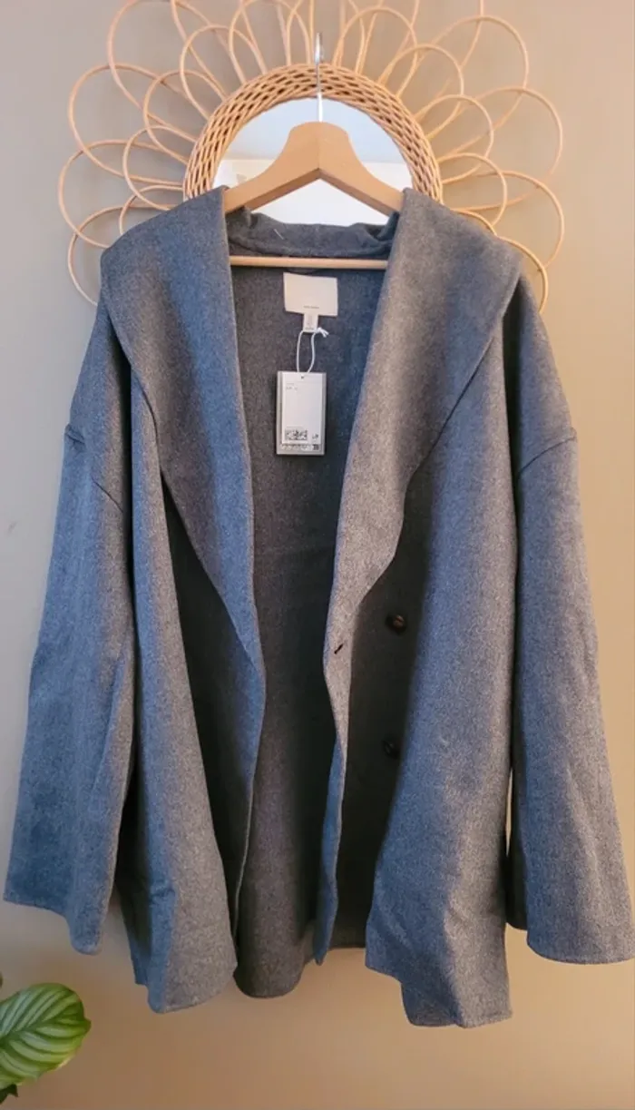Manteau oversize en laine mélangée - photo numéro 5