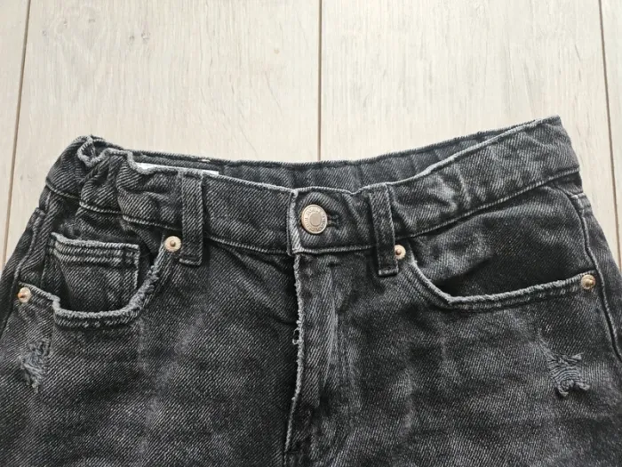Short en jeans noir fille 13 14 ans - photo numéro 2