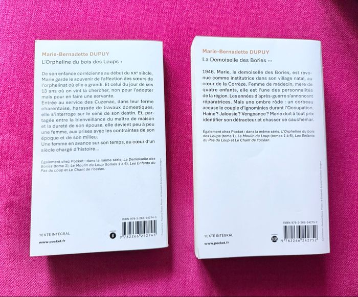 Livres : lot de 2 Pocket Saga « Orpheline du Bois des Loups » de Marie-Bernadette DUPUY - photo numéro 2