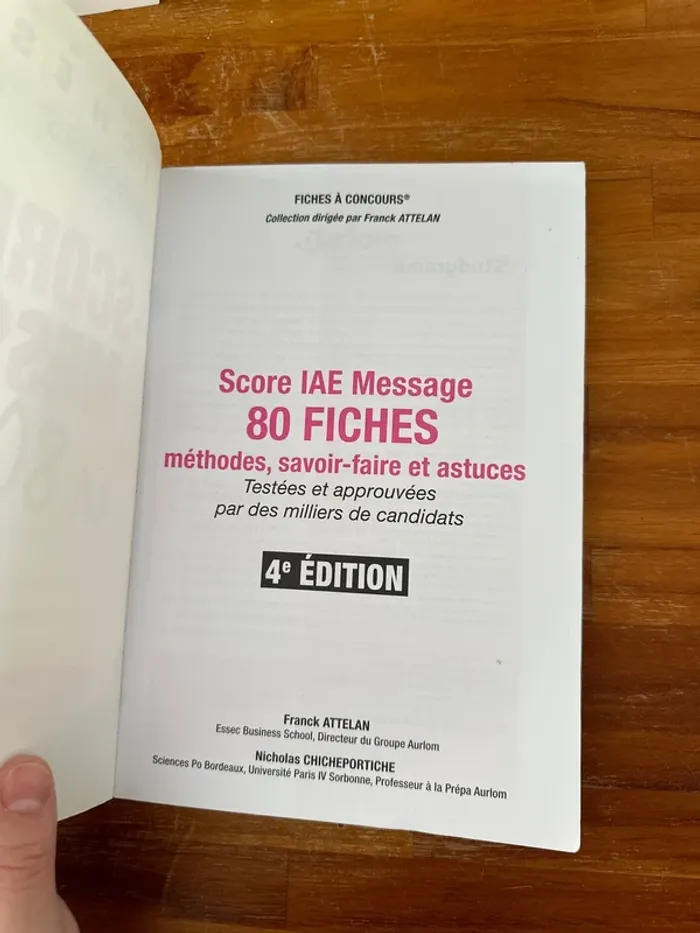 Livre le Score IAE en 80 fiches - photo numéro 4