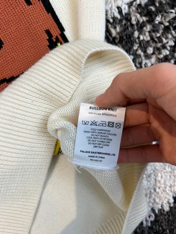 Pull en maille Knit sweat palace bulldog blanc taille S - photo numéro 8
