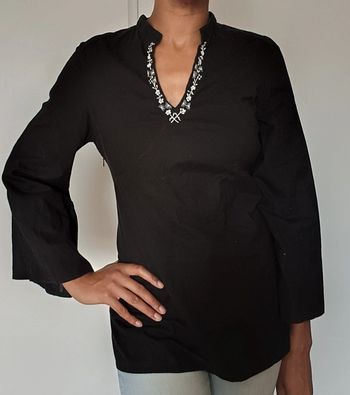 Blouses style kimono noir T 40