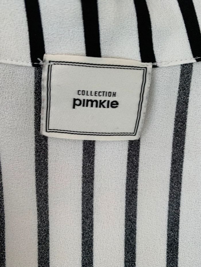 blazer pinkie rayé noir et blanc taille 36 38 - photo numéro 8
