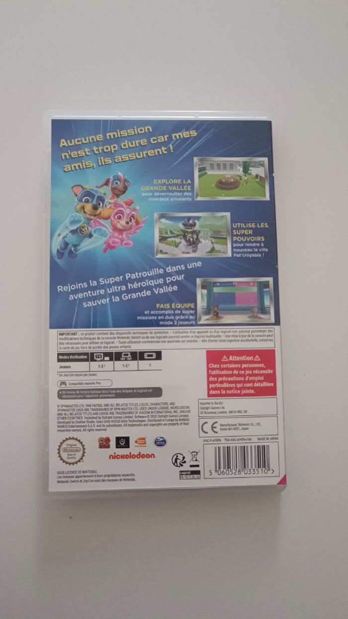 jeu switch paw patrouille - photo numéro 2