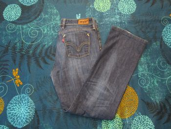 Jean Levi's 627 coupe droite straight fit stretch femme Taille 40 W30 L34 bleu (F626)