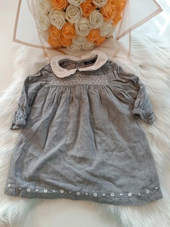 Robe col claudine bébé fille