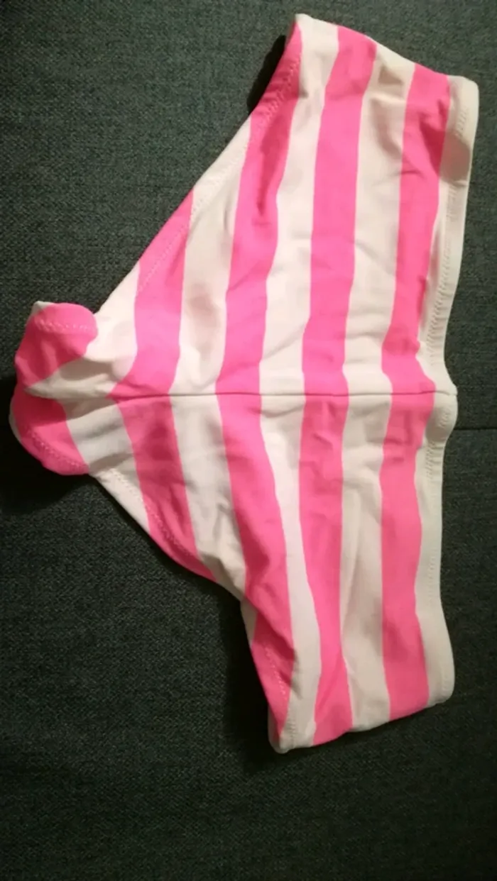 Maillot de bain deux-pièces femme - rose et blanc - photo numéro 2