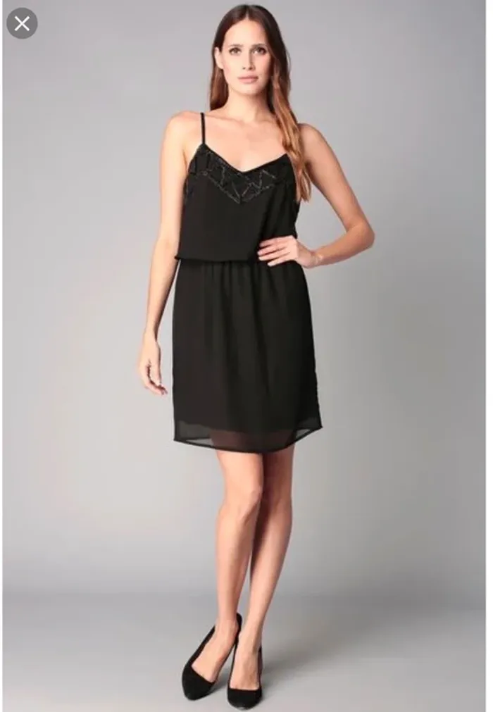 Robe noire perles Vero Moda t.l - photo numéro 4
