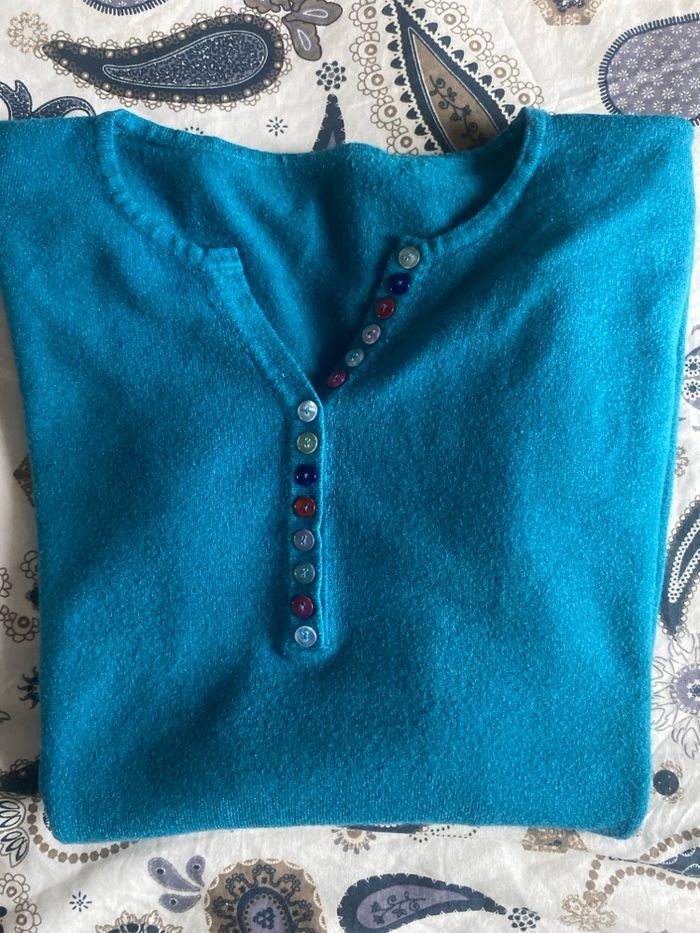 Pull bleu canard - photo numéro 4