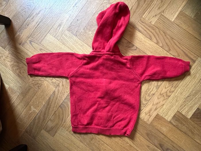 Pull zippé DPAM 6 mois avec capuche - photo numéro 3