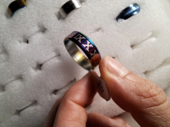 Bague acier inoxydable motifs - photo numéro 3