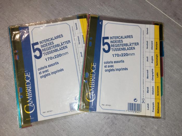 Lot intercalaires NEUF