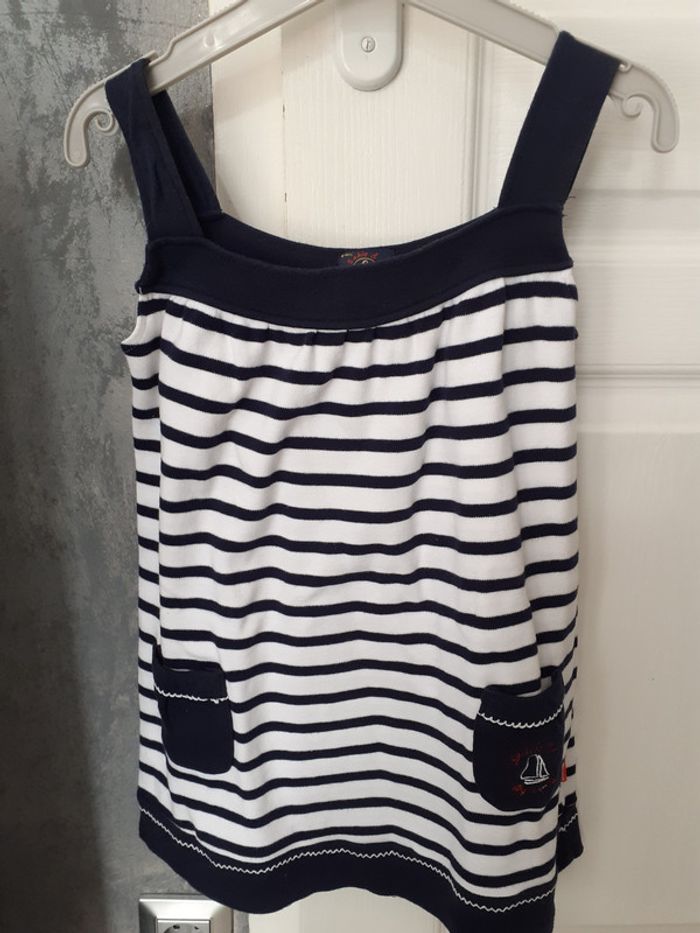 robe marinière "sable & mer" en coton