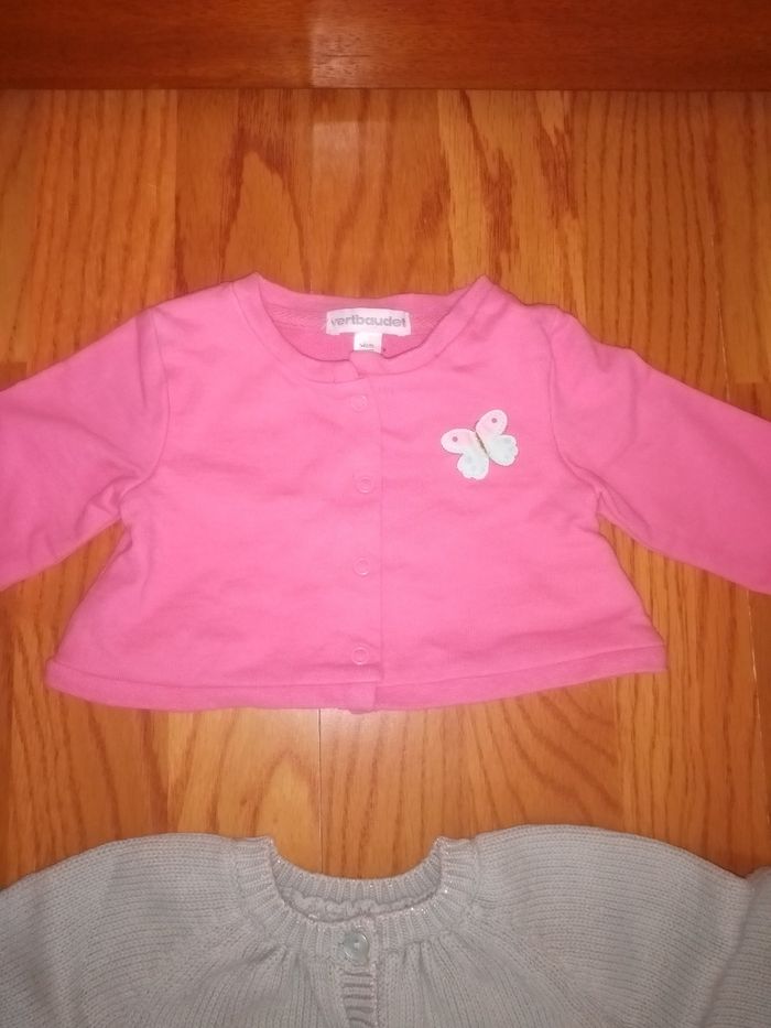 Lot 1 mois gilets coton Vertbaudet et Kimbaloo - photo numéro 2