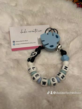 Attache tétine personnalisée panda