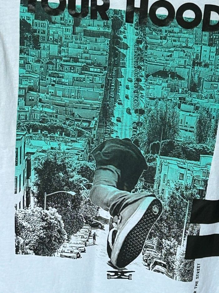 T-shirt blanc imprimé Skate taille 158/164 - 13/14ans - photo numéro 2