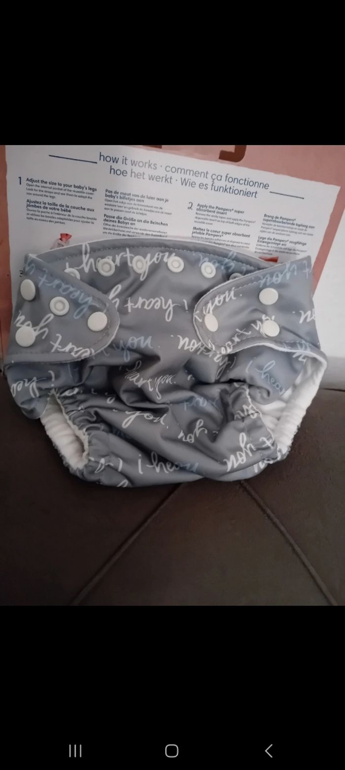 Couche réutilisable lavable x3 pampers - photo numéro 6