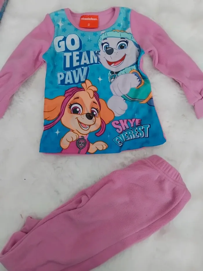 Pyjama polaire rose fille, paw patrol, neuf, 4 ans