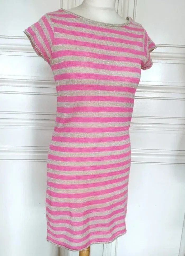 Robe Fine Laine Rose Or TS/M/L - photo numéro 10