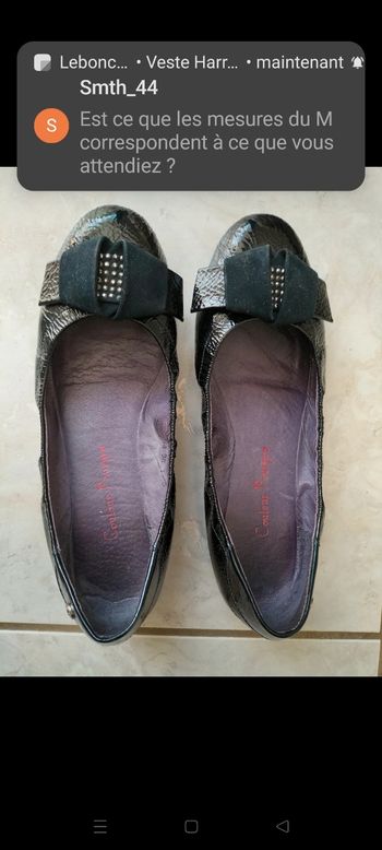 Ballerines bleues marine cuir 38