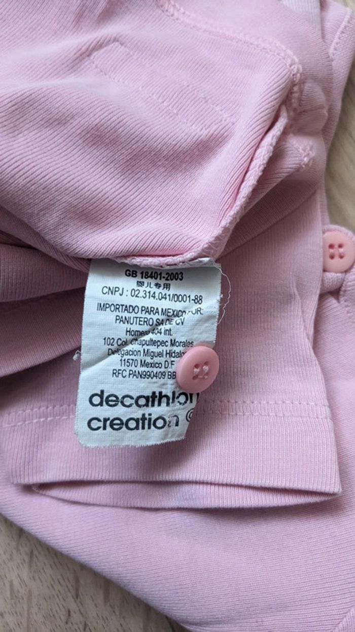 Tee-shirt Rose Decathlon 18 Mois - photo numéro 4
