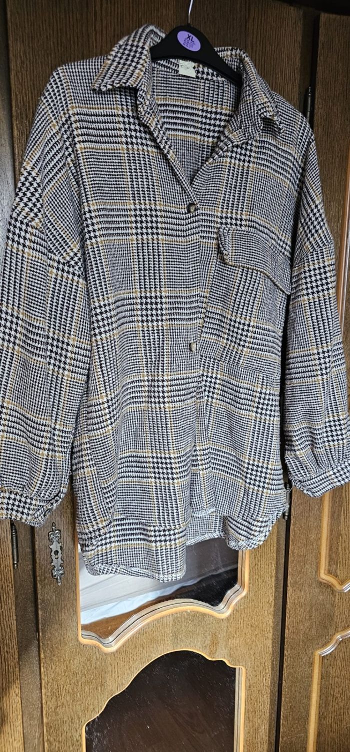 Veste pied de poule taille unique