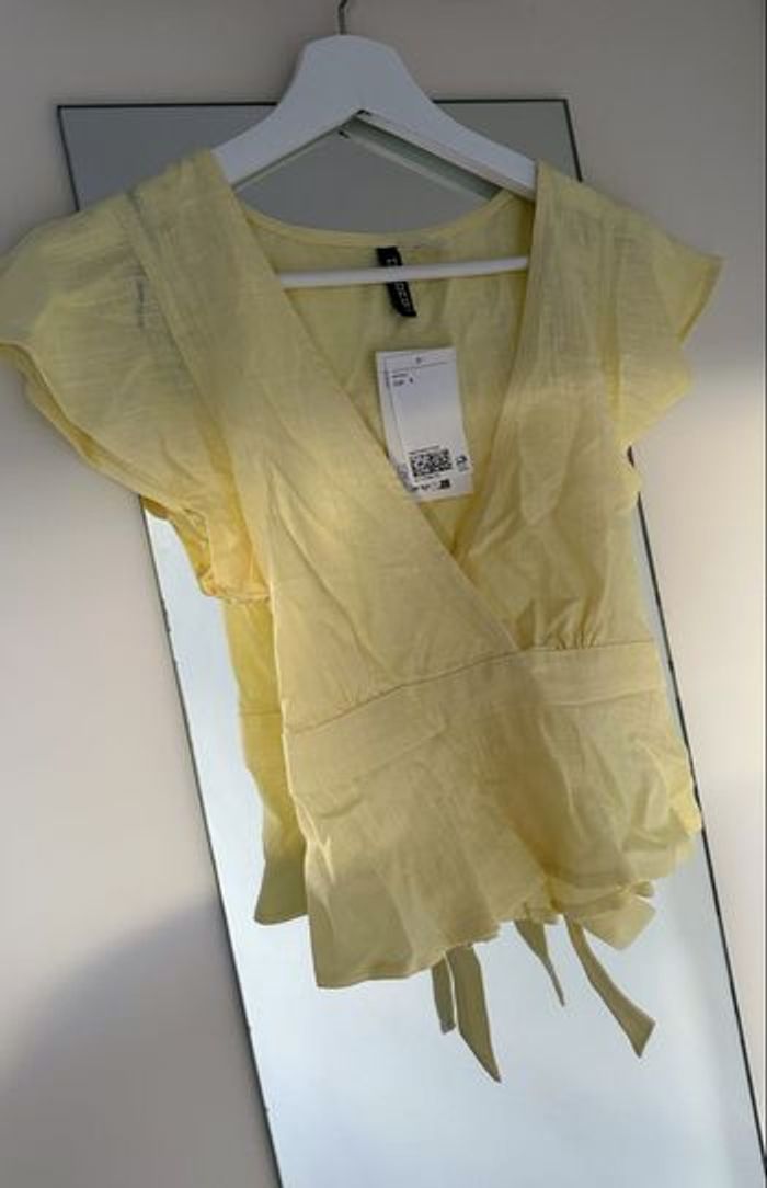 Blouse courte en lin H&M
