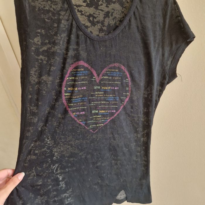 T42/44 tee-shirt coeur je t aime - photo numéro 4