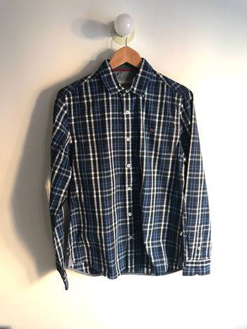 Chemise à carreaux bleu et noir homme Napapijri taille M