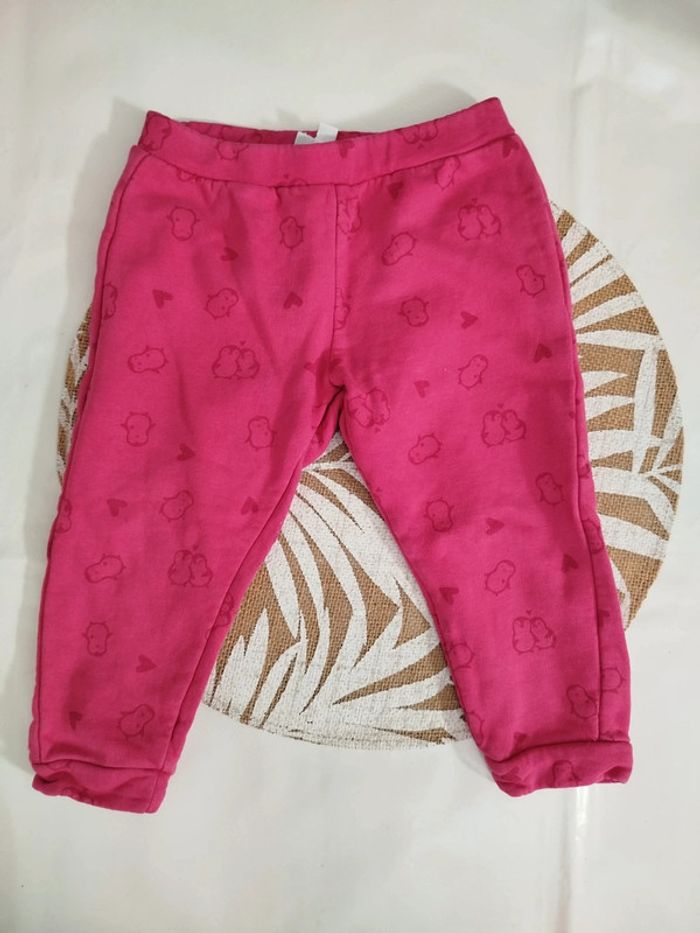 Pantalon jogging épais rose Fagottino 24 mois