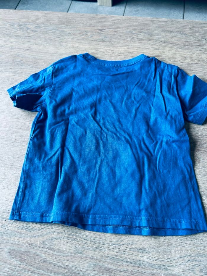 Teeshirt manches courtes bleu écriture rouge 5 ans - photo numéro 4