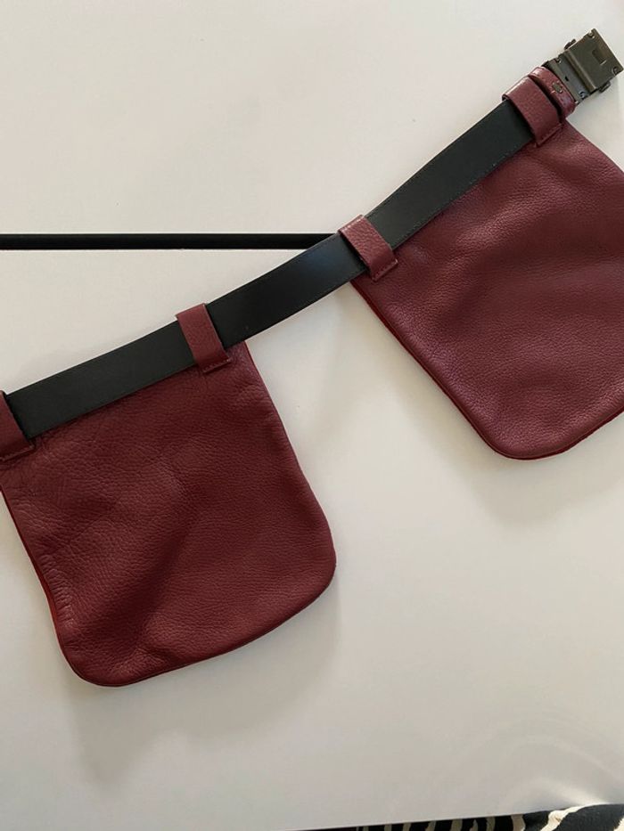 Momoni ceinture banane cuir et daim taille M - L - photo numéro 4