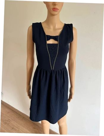 Robe bleue marine et dorée sans manches Naf Naf taille 34 jamais portée
