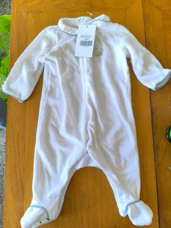324914 pyjama blanc fille 6 mois "mon premier major"