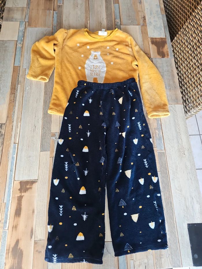 Ensemble pyjamas polaire pour garçon taille 10 ans - photo numéro 4