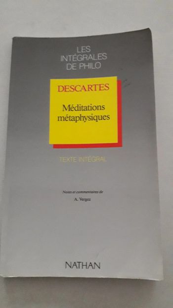 Livre philosophie Descartes les méditations métaphysiques