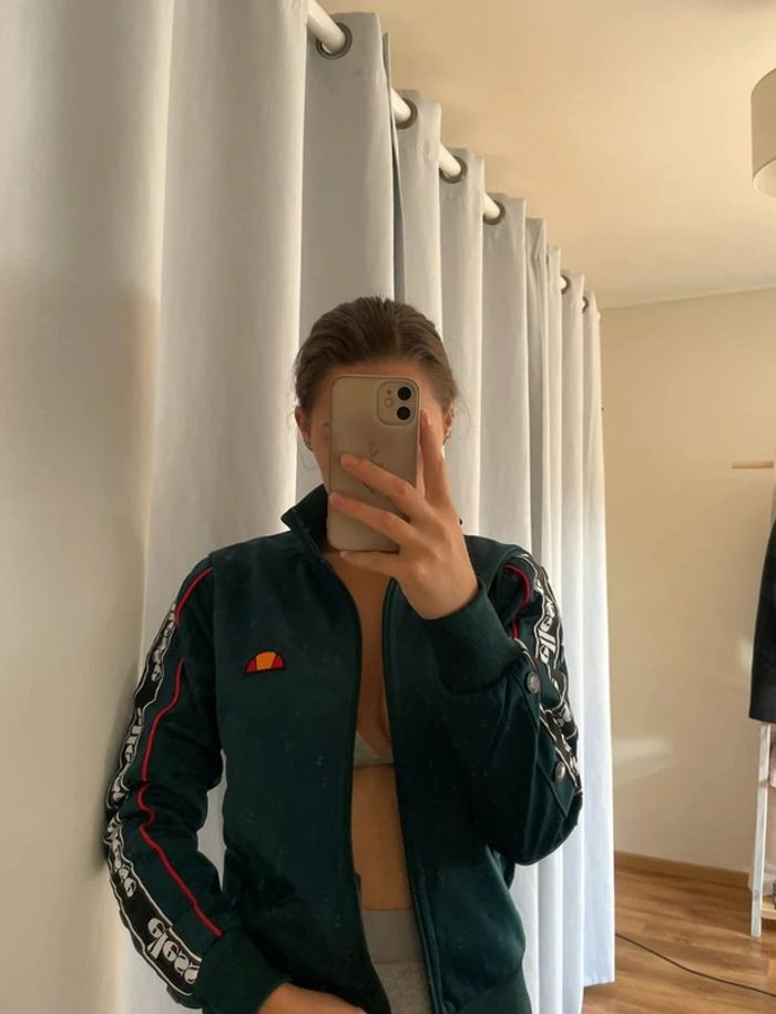 veste vert foncé ellesse femme ou mixte - photo numéro 2