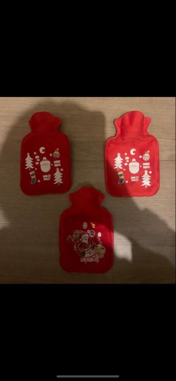3 bouillottes rouge tout douce pour bébé 
