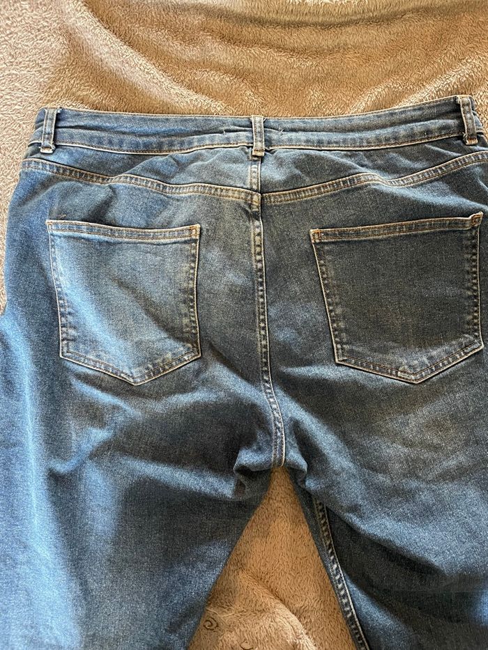 Jean Slim Troué Taille Haute Primark – Bleu – Femme 46 - photo numéro 6