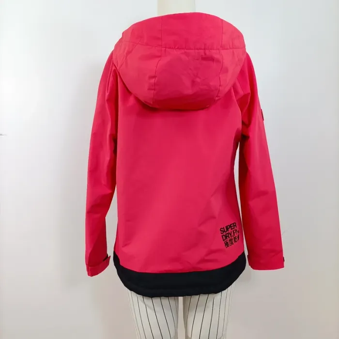 Veste coupe-vent Superdry rose à capuche – taille M A775 - photo numéro 4