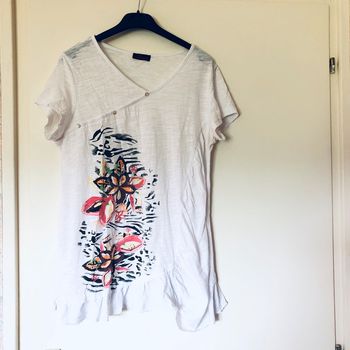 Tunique blanche à motif