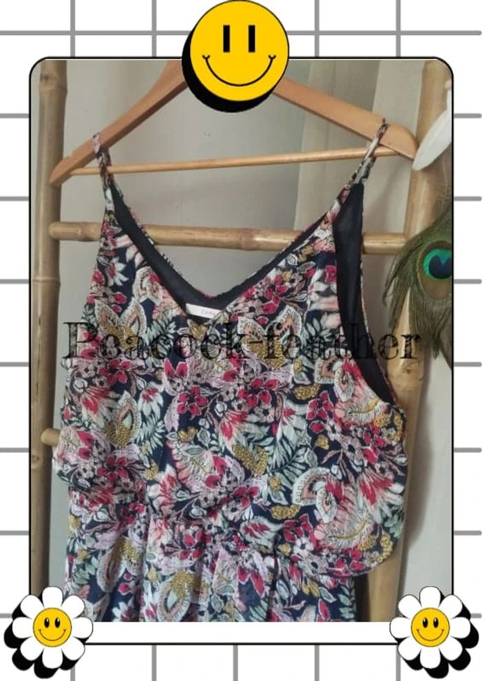 Robe longue fleurie 44 camaïeu - photo numéro 4