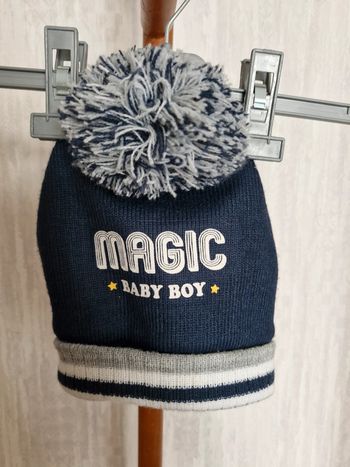 Bonnet bébé 48 cm Mots d'enfants Acrylique Polyester
