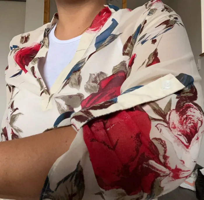 Blouse fleurs transparente Shein sexy - photo numéro 2