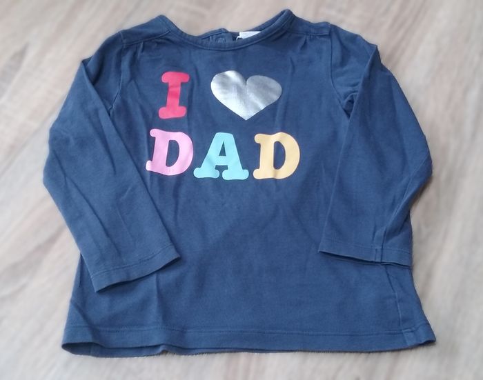 polo "I love Dad" H&M bb fille